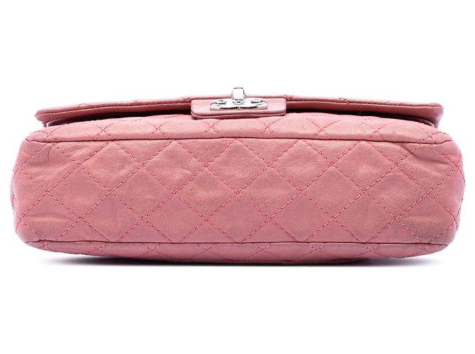 Borsa a tracolla Chanel Medium Classic Double Flap in nappa lavata rosa con catena Bijoux - vista 3