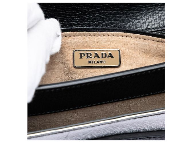 Borsa a tracolla Prada Tricolor Metallic Cinghiale Silver Argento - vista 5