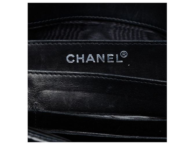Black Chanel CC Chocolate Bar Patent Clutch on Chain Shoulder Bag - view 5