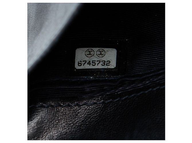 Black Chanel CC Chocolate Bar Patent Clutch on Chain Shoulder Bag - view 6