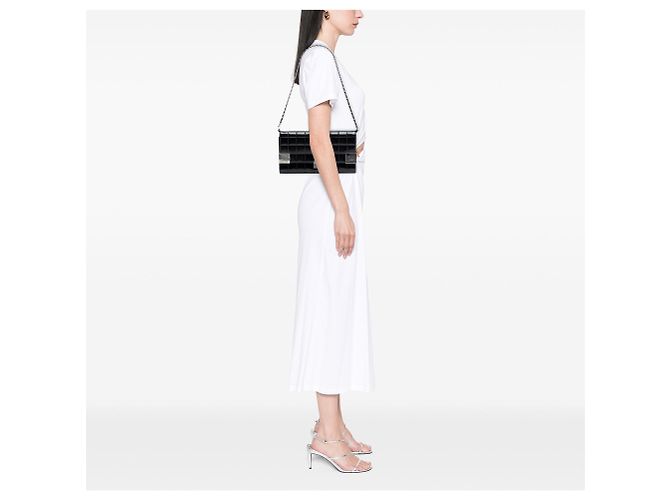 Black Chanel CC Chocolate Bar Patent Clutch on Chain Shoulder Bag - view 7
