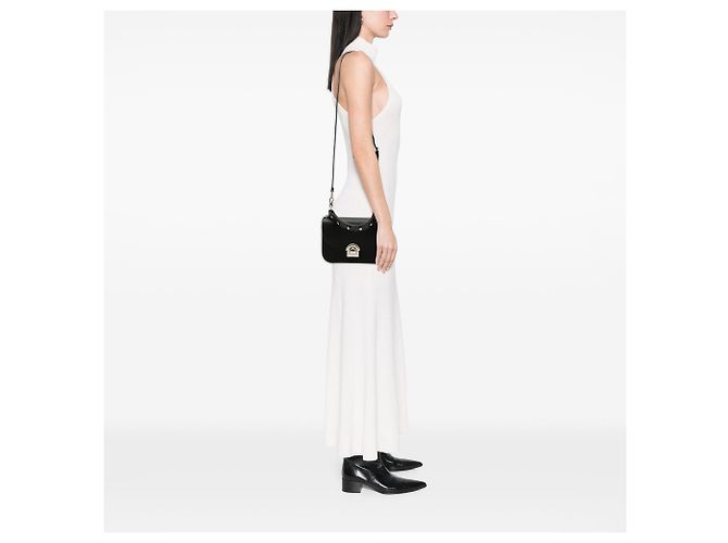 Borsa Satchel Prada Saffiano Lux Arcade Nera Nero - vista 6