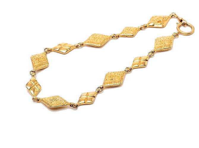 Collana a catena con logo placcato oro Chanel Gold D'oro - vista 5
