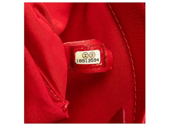 Borsa a tracolla Chanel Old Medium Boy Reverso Flap in pelle di vitello rossa Rosso - vista 5