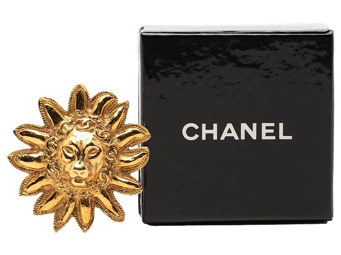 Spilla Chanel placcata oro Testa di Leone e Sole D'oro - vista 4