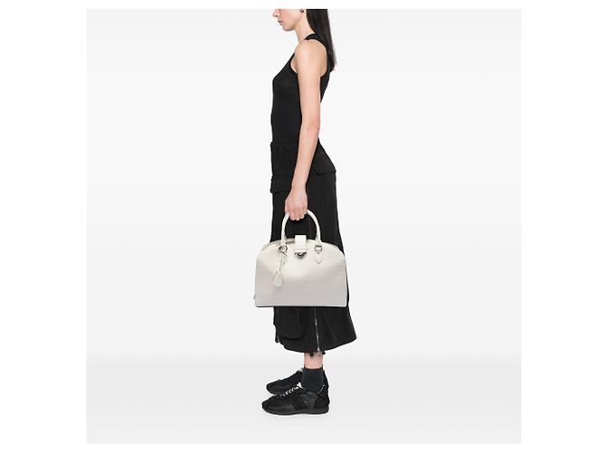 Borsa Louis Vuitton Epi Pont Neuf GM Bianca Bianco - vista 6