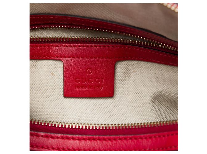 Borsa satchel Gucci Medium GG Supreme Nice rossa Rosso - vista 5