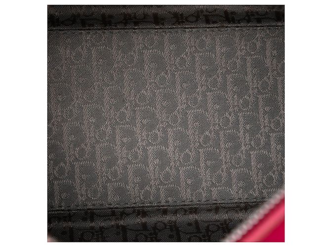 Borsa Lady Dior Medium in pelle d'agnello Cannage rosa con cuciture a contrasto - vista 4