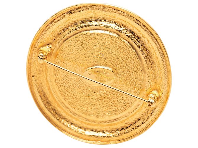 Spilla rotonda Chanel 31 Rue Cambon placcata oro D'oro - vista 3
