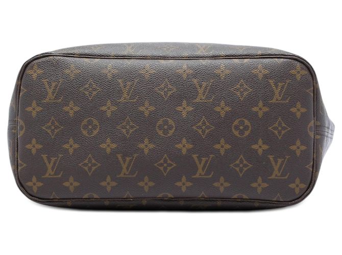 Borsa Tote Louis Vuitton Monogram Neverfull MM Marrone - vista 3