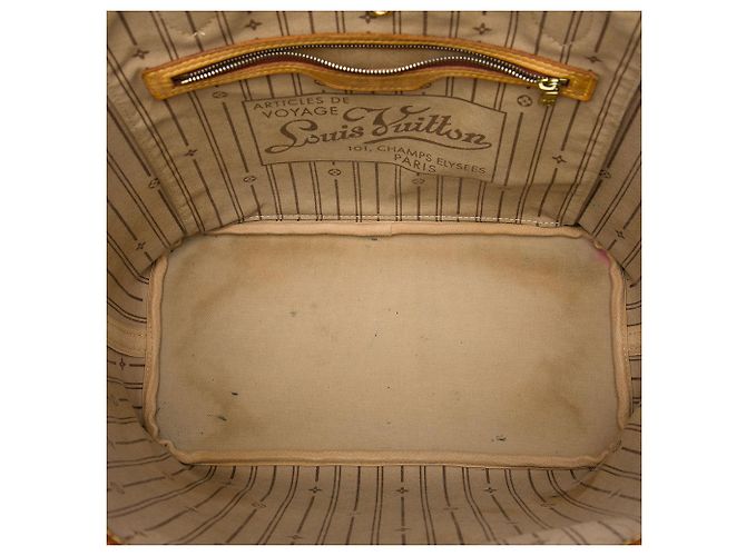 Borsa Tote Louis Vuitton Monogram Neverfull MM Marrone - vista 4