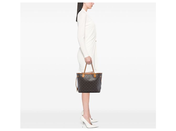 Borsa Tote Louis Vuitton Monogram Neverfull MM Marrone - vista 5