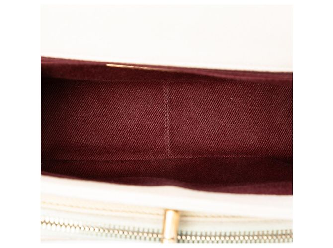 Borsa a tracolla con patta Chanel Caviar Business Affinity Messenger Bianca Bianco - vista 4