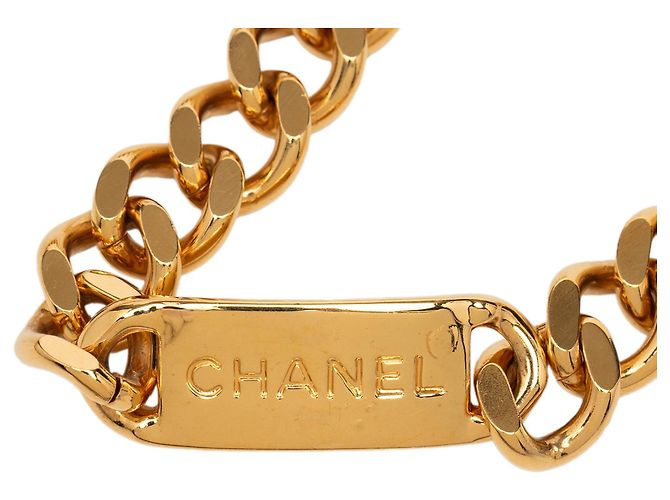 Cintura a catena con medaglione CC Chanel dorata D'oro - vista 3