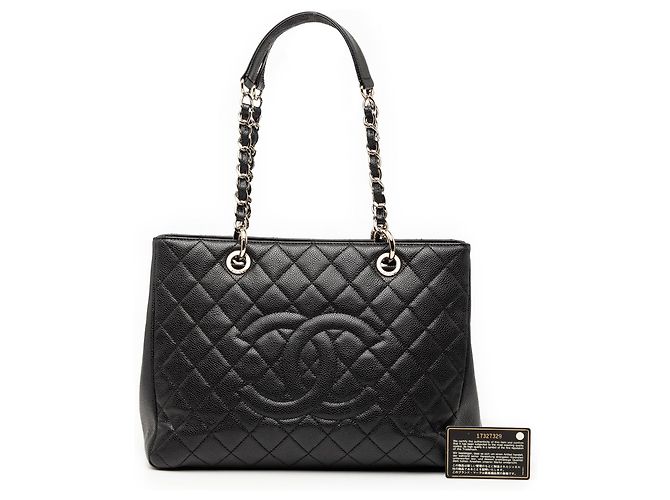 Borsa Grand Shopping Tote Chanel Caviar Nera Nero - vista 8