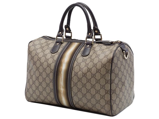 Borsa Boston Gucci Medium GG Supreme Joy Web Beige - vista 2