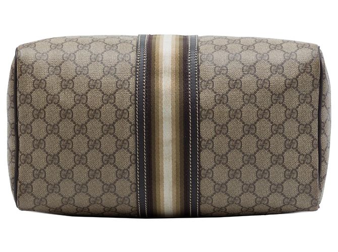 Borsa Boston Gucci Medium GG Supreme Joy Web Beige - vista 3