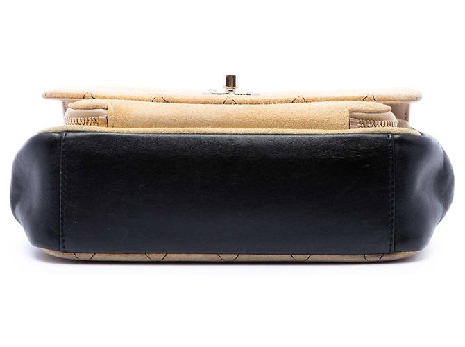 Borsa Chanel Medium CC Quilted Suede Business Affinity Flap Nera Nero - vista 3