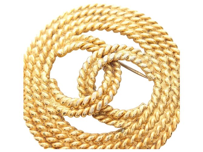Spilla Chanel CC Rope placcata in oro D'oro - vista 3