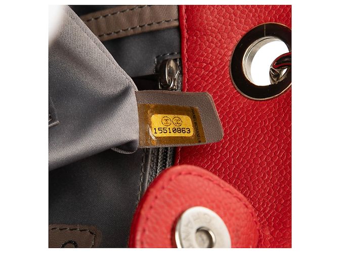Borsa Tote Petite Shopping Chanel Caviar Rossa Rosso - vista 6