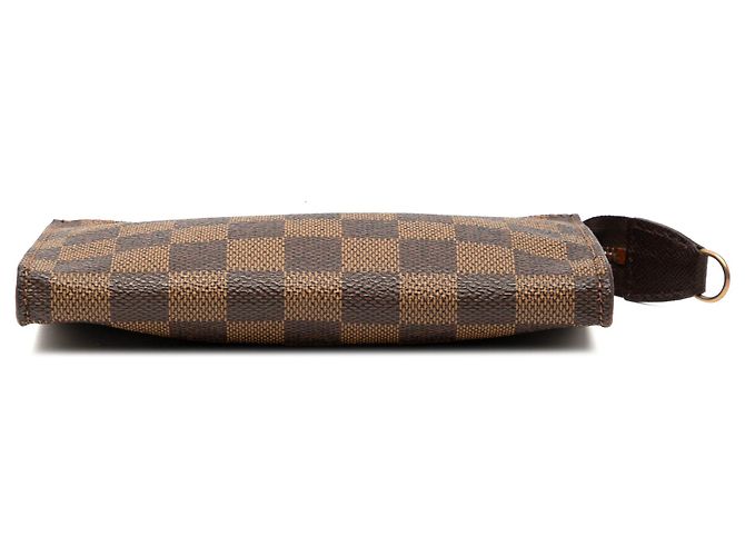 Bucket Pouch a secchiello Marais Louis Vuitton Damier Ebene marrone - vista 3