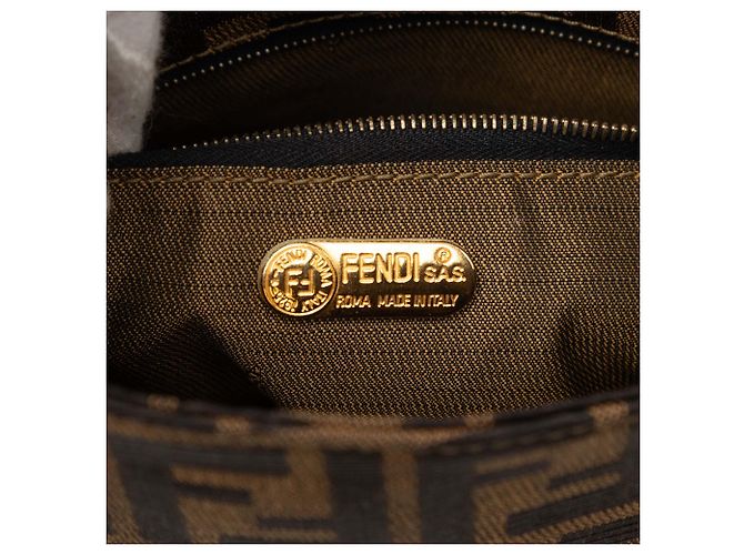 Borsa a tracolla Fendi Zucca Canvas marrone - vista 5