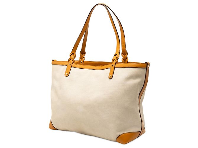 Borsa Tote Gucci Medium Canvas Craft Arancione - vista 2