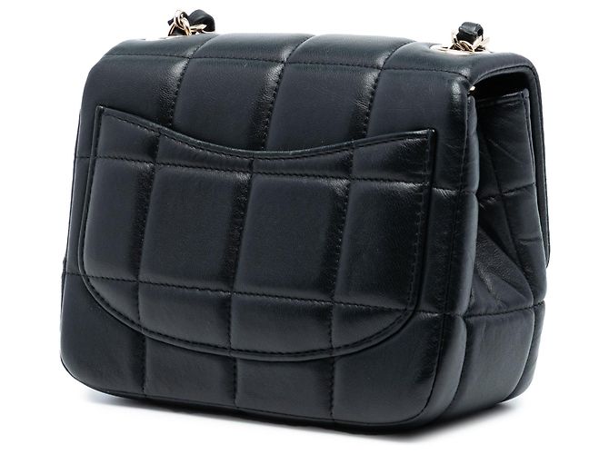 Borsa a tracolla Chanel Mini Square in pelle d'agnello nera con resina e cristalli Monacoco Nero - vista 2