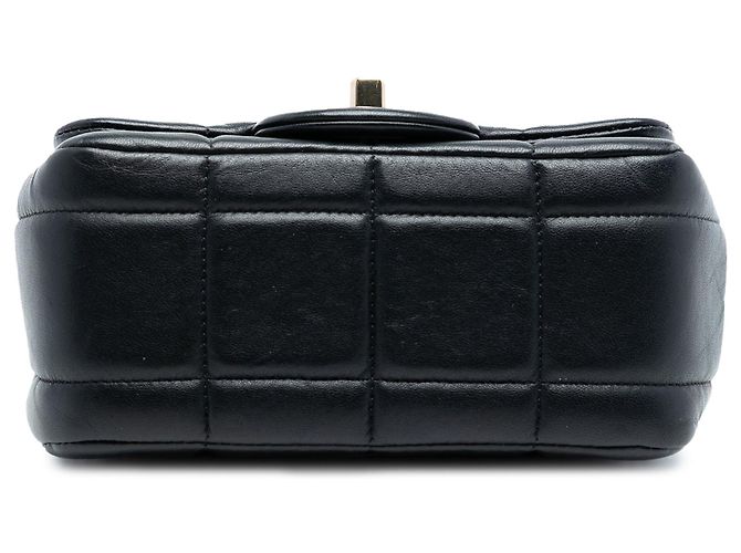 Borsa a tracolla Chanel Mini Square in pelle d'agnello nera con resina e cristalli Monacoco Nero - vista 3
