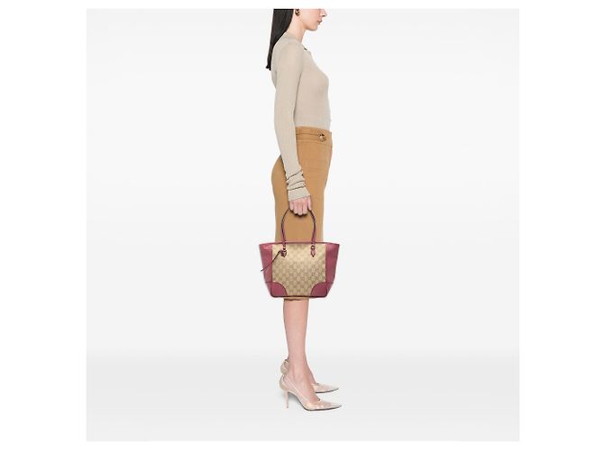 Borsa Tote Gucci GG Canvas Bree marrone - vista 7