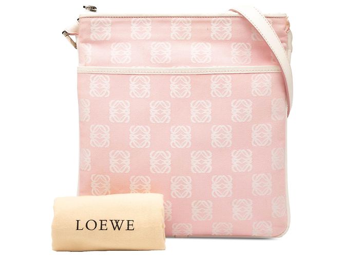 Borsa a tracolla LOEWE Anagram Canvas Rosa - vista 9
