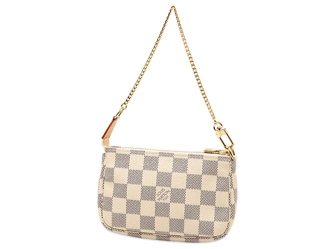 Borsa a mano Louis Vuitton Damier Azur Mini Pochette Accessoires Bianca Bianco - vista 2