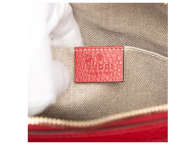 Borsa Dome Mini GG Charm in pelle rossa Gucci Rosso - vista 5