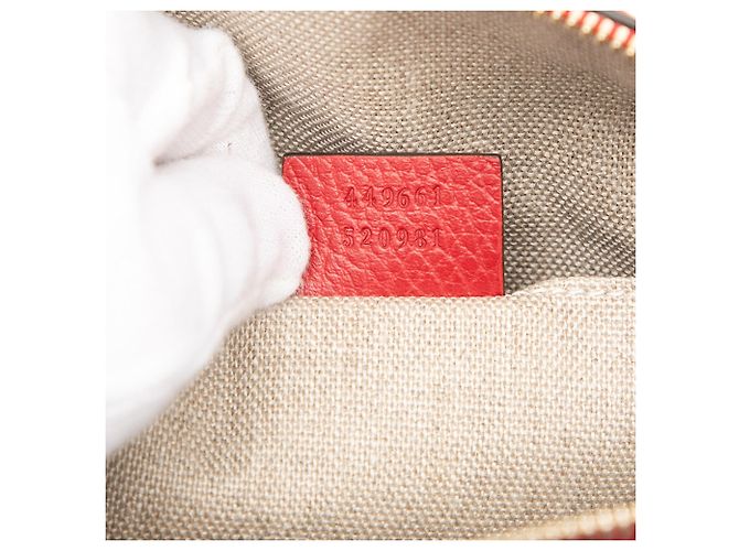 Borsa Dome Mini GG Charm in pelle rossa Gucci Rosso - vista 6