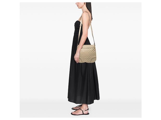 Borsa a tracolla Gucci Guccissima Mayfair Beige - vista 7