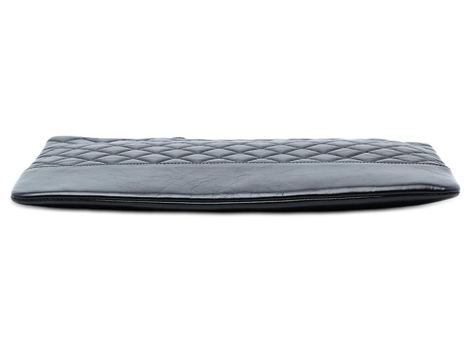 Clutch Chanel Large Gabrielle O Case in vitello invecchiato nero - vista 3