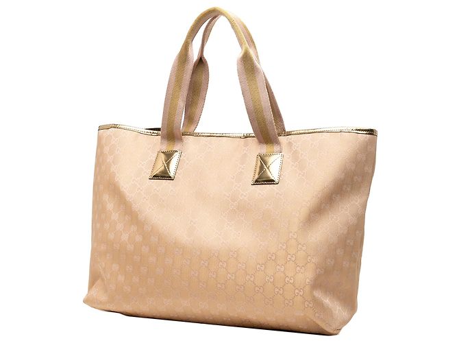 Tote Gucci GG Canvas Web oro D'oro - vista 2