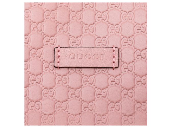 Borsa a tracolla a cupola Gucci Large Microguccissima rosa - vista 5