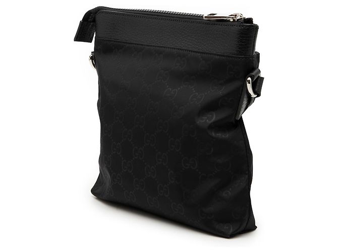 Borsa a tracolla Gucci GG in nylon nera Nero - vista 2