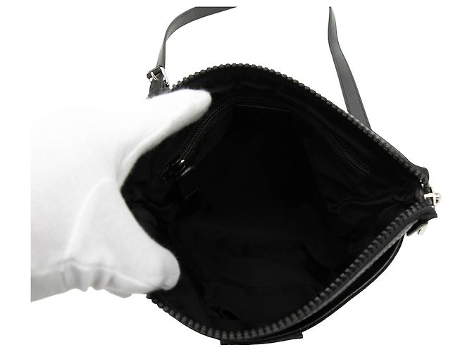 Borsa a tracolla Gucci GG in nylon nera Nero - vista 4