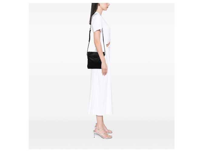 Borsa a tracolla Gucci GG in nylon nera Nero - vista 7