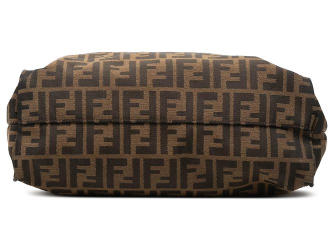 Shopping Tote Verticale Fendi Zucca Canvas Marrone - vista 3