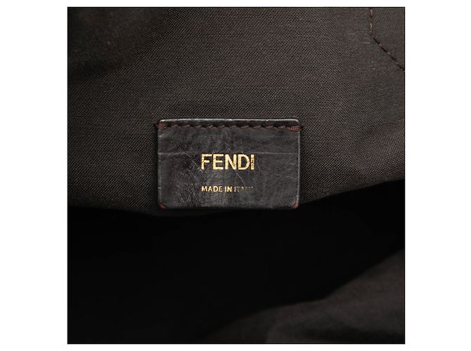 Shopping Tote Verticale Fendi Zucca Canvas Marrone - vista 5