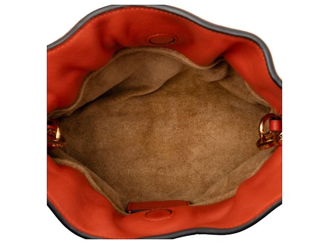 Borsa a tracolla Nano Leather Flamenco Knot Chain LOEWE Arancione - vista 4