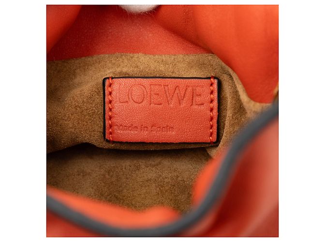 Borsa a tracolla Nano Leather Flamenco Knot Chain LOEWE Arancione - vista 5