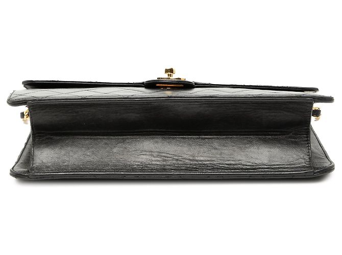 Borsa a tracolla Chanel Medium CC Quilted Lambskin Single Flap Nera Nero - vista 3