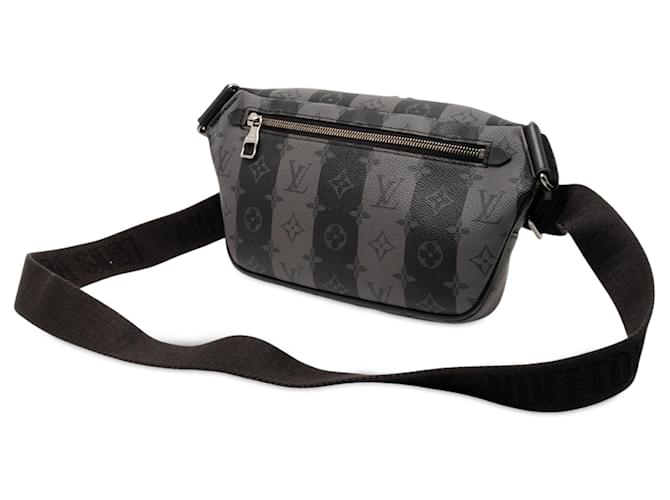 Borsa Sling Modulare Louis Vuitton Monogram Eclipse Stripes Nera Nero - vista 2