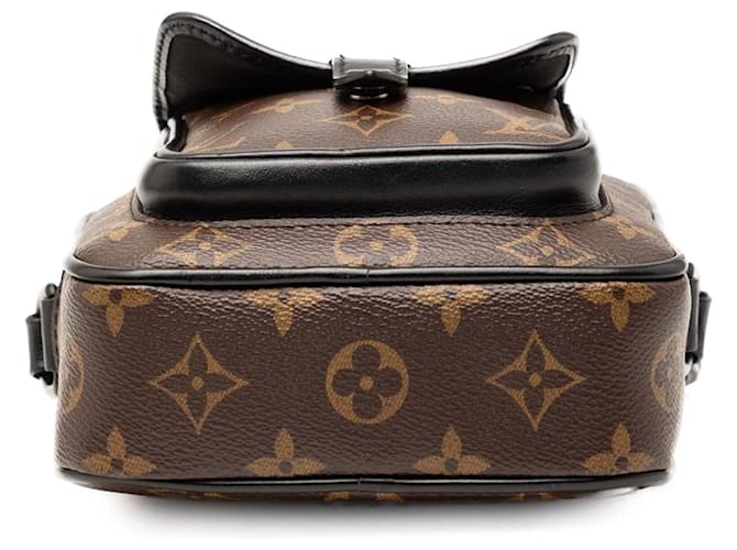 Borsa a tracolla Louis Vuitton Monogram Macassar Christopher marrone - vista 3
