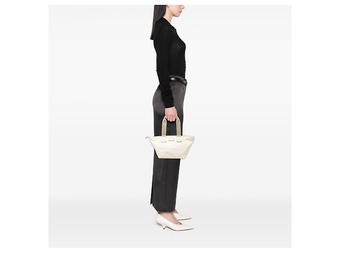 Tote Gucci GG Canvas Web Marrone - vista 7