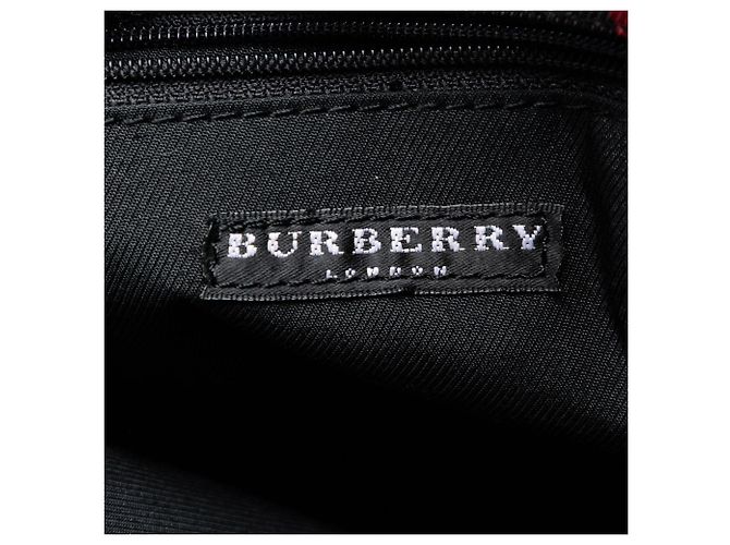 Borsa Tote Burberry House Check Canvas Rossa Rosso - vista 5